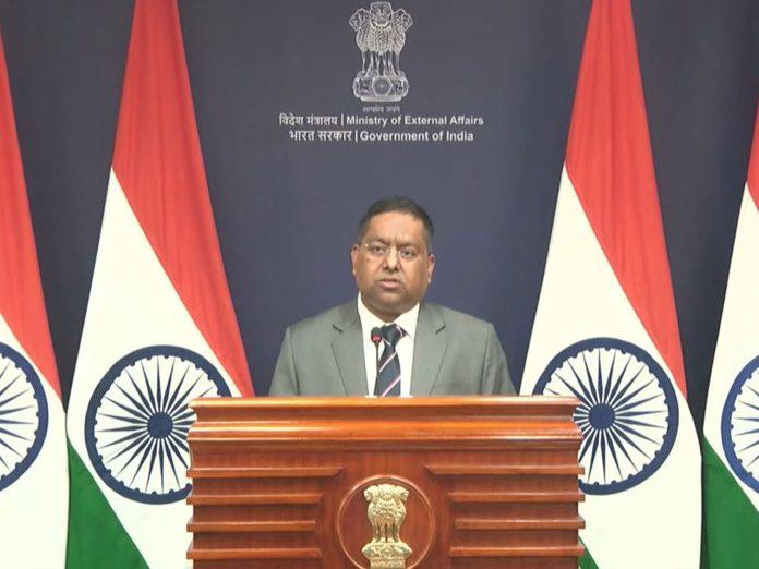 MEA Spokesperson Randhir Jaiswal PC : ANI