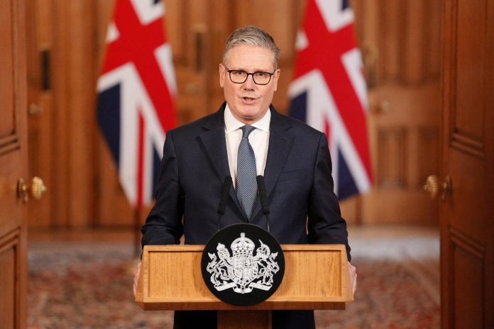 British PM Starmer issues statement after Israel and the U.S. conducted strikes on Iran, in London