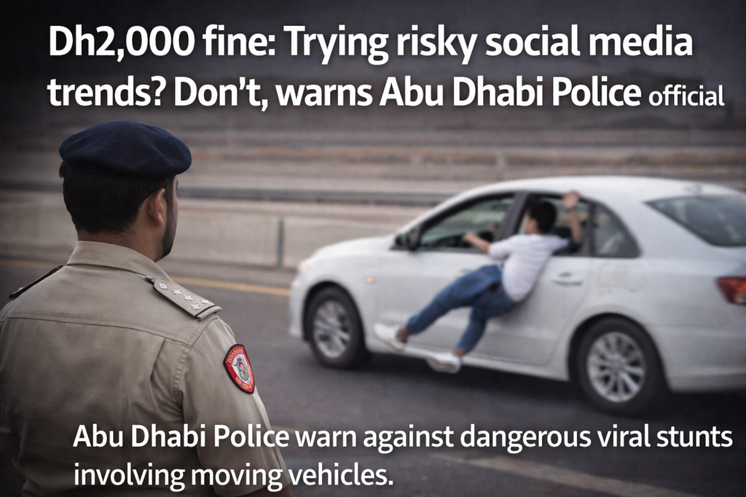 Dh2,000 fine warning: Abu Dhabi Police cracks down on risky viral car stunts