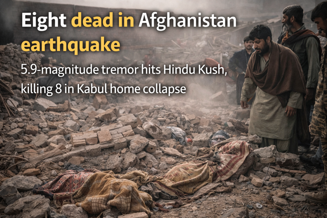 Afghanistan earthquake today: 5.9 quake kills 8 in Kabul