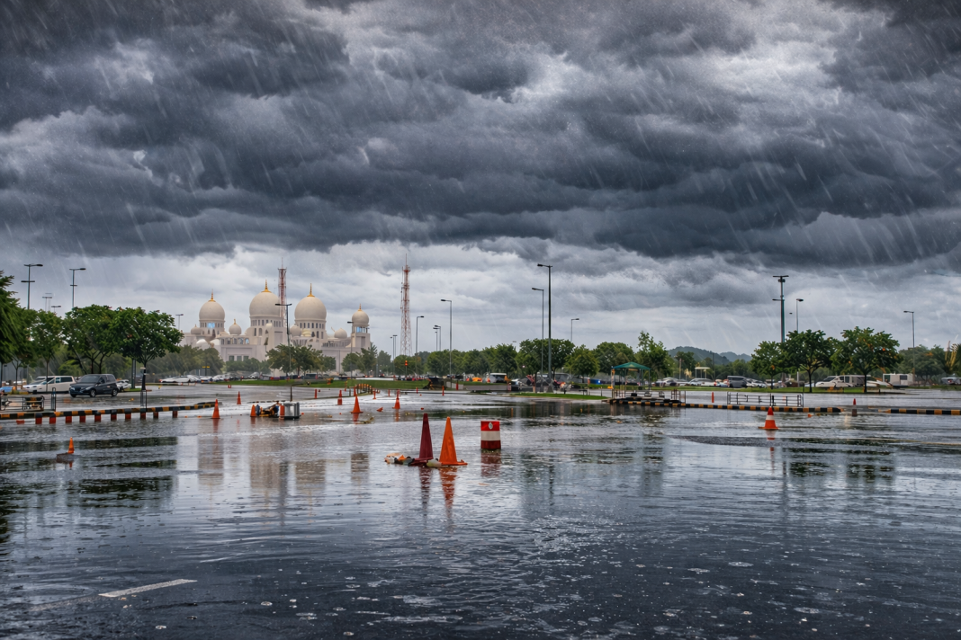 UAE Warns of Safety Risks as Rainwater Accumulates in Open Areas