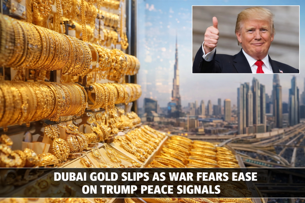 Dubai Gold Slips as War Fears Ease on Trump Peace Signals