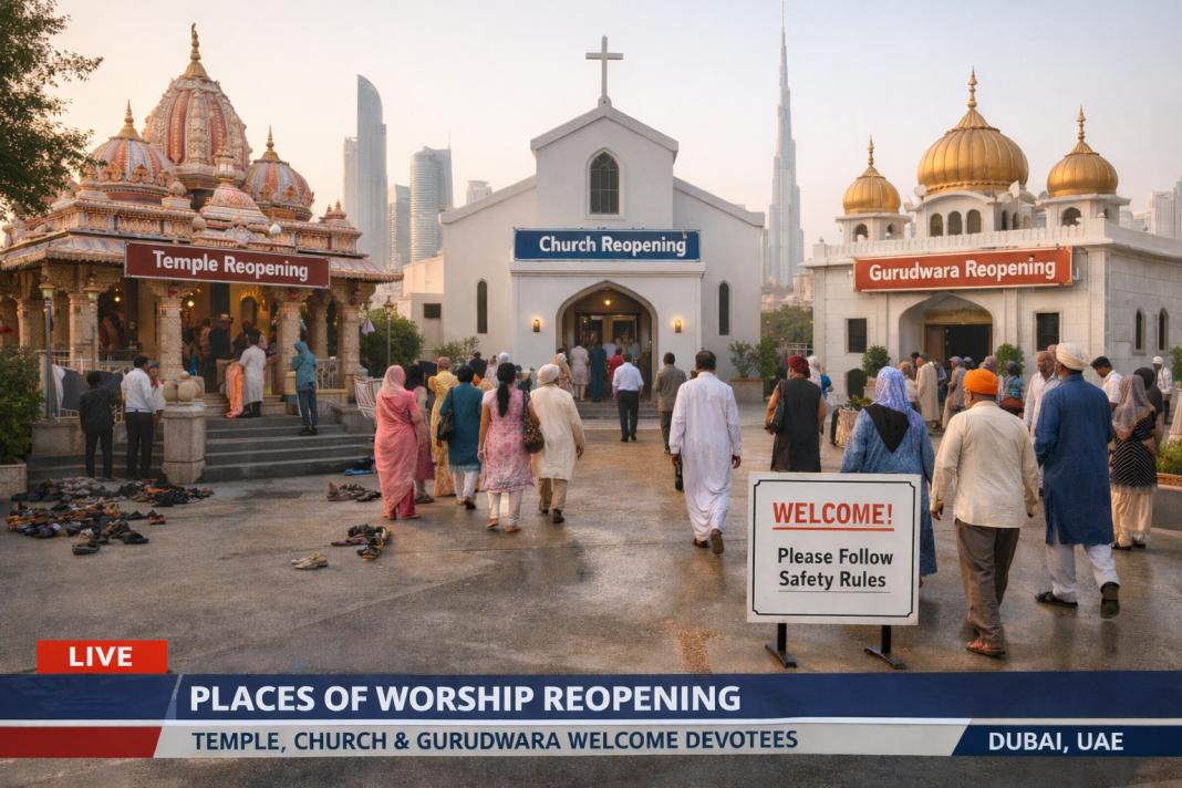 Temples, churches and gurudwaras reopen in Dubai with strict guidelines