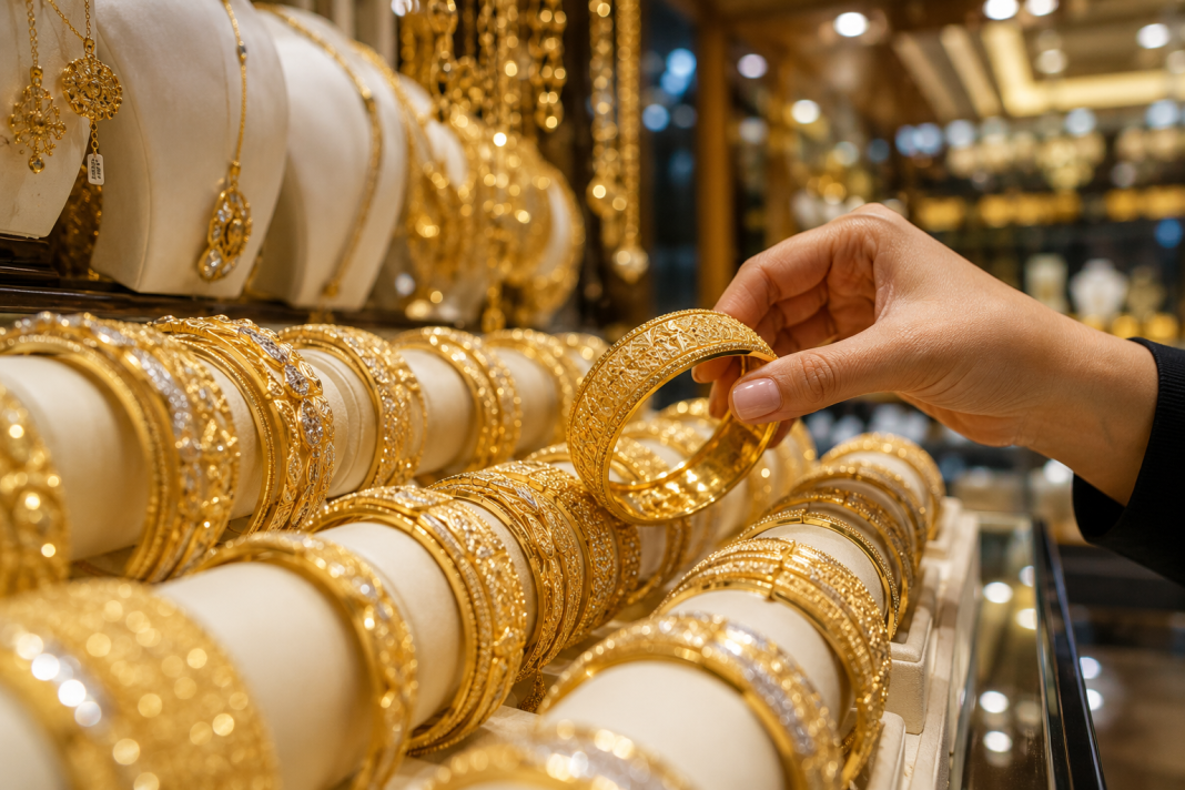 Dubai gold drops below Dh538 while Indian gold prices rise