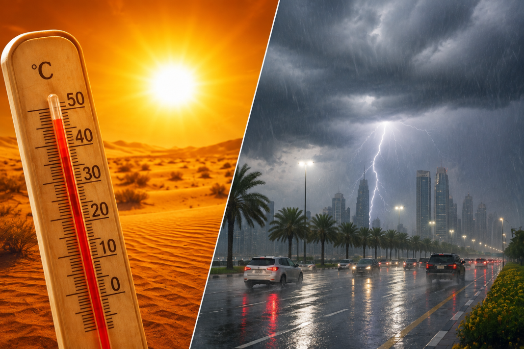 UAE weather: Temperatures top 50°C as thunderstorms bring rain across parts of the country